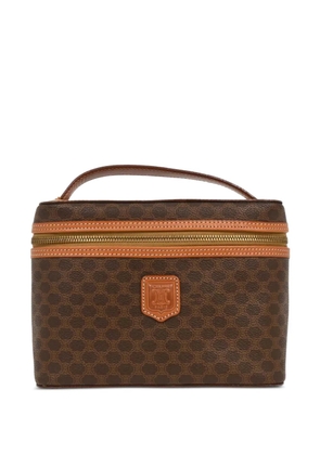 Celine Pre-Owned 1990-2000s macadam-pattern vanity bag - Brown