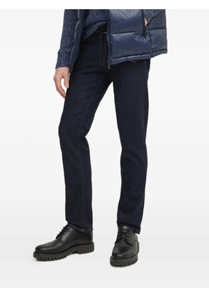 Hackett leather-patch denim jeans - Blue