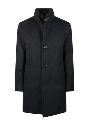 Moorer Bond-Fur-Cs buttoned cashmere coat - Black