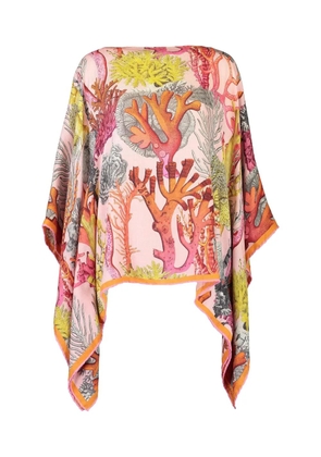 rani arabella printed poncho - Pink