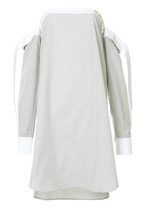 Monographie off-shoulder checked dress - Black