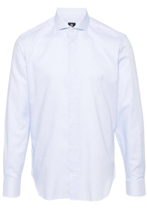Boggi Milano cutaway-collar cotton shirt - Blue