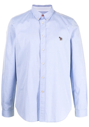 PS Paul Smith zebra patch cotton shirt - Blue