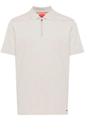 BOSS logo-appliqué polo shirt - Neutrals