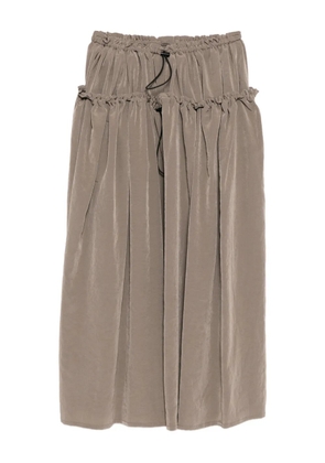 Y's Ta/pe double-gathered skirt - Neutrals