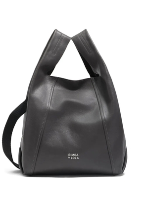 Bimba y Lola Paper leather tote bag - Grey
