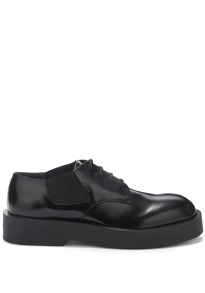Jil Sander chunky-sole leather Derby shoes - Black