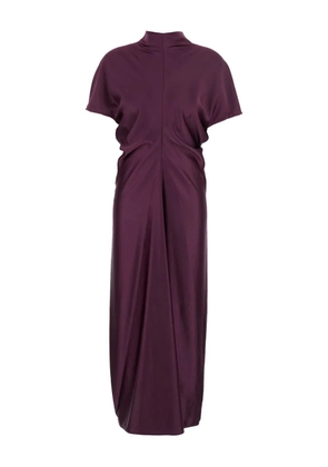 Federica Tosi turtleneck draped day dress - Purple