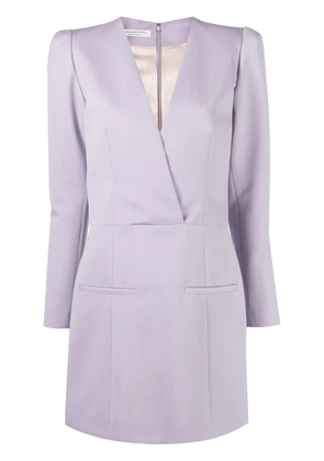 Philosophy Di Lorenzo Serafini V-neck long-sleeve mini dress - Purple