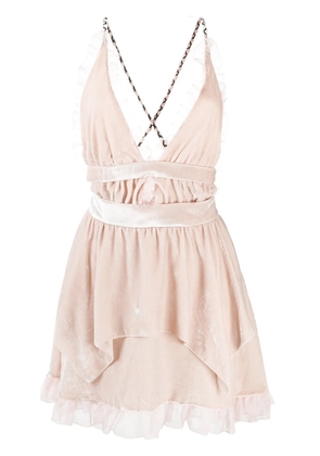 Philosophy Di Lorenzo Serafini ruffled lightweight flared dress - Pink