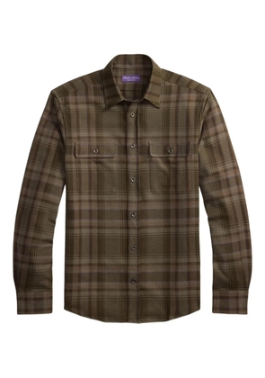 Ralph Lauren Purple Label plaid long-sleeve shirt - Brown
