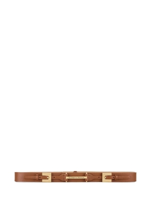 Elisabetta Franchi double-buckle leather belt - Brown
