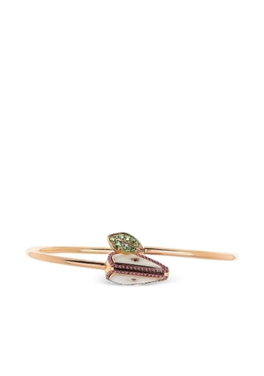 FULLORD diamond sapphire tsavorite leaf bracelet - Gold