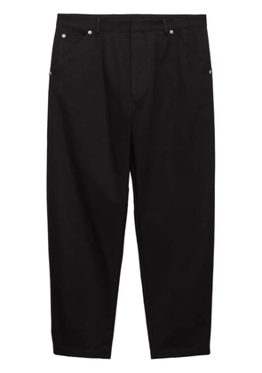 Prada triangle-logo tapered trousers - Black