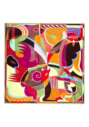 Bimba y Lola abstract-print scarf - Red