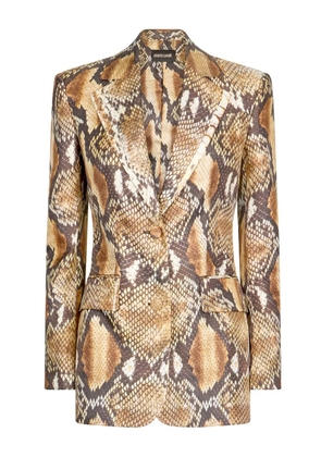Roberto Cavalli snakeskin-print blazer - Neutrals