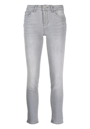 LIU JO logo-patch skinny jeans - Grey