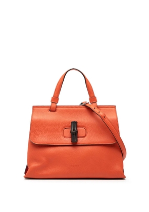 Gucci Pre-Owned 2000-2015 Small Leather Bamboo Daily satchel - Orange