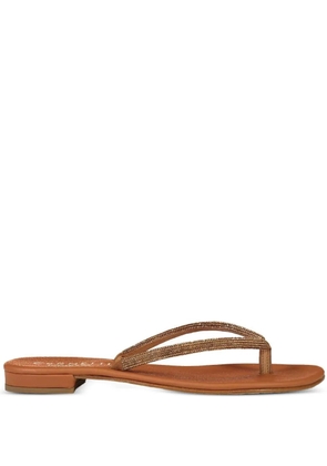 Cornetti Pogliano crystal-embellishment sandals - Brown