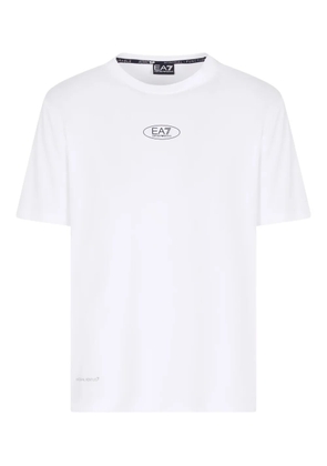 Ea7 Emporio Armani logo-print crew-neck T-shirt - White