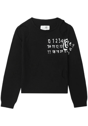 MM6 Maison Margiela numbers-print sweater - Black