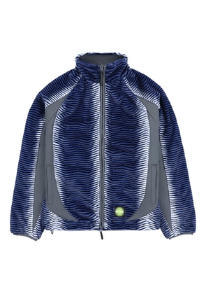 Pleasures zip-up fuzzy jacket - Blue