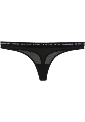 Calvin Klein Underwear logo waist thong - Black