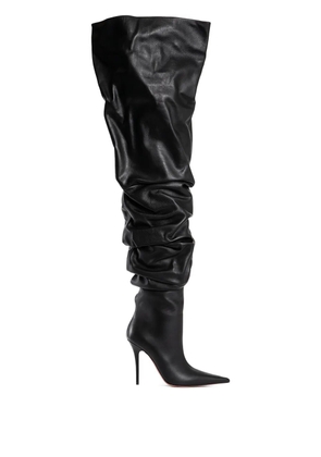 Amina Muaddi pointed-toe boots - Black