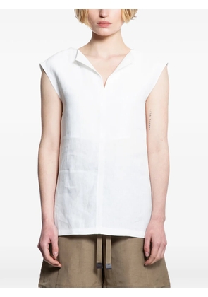 Max Mara sleeveless V-neck blouse - White