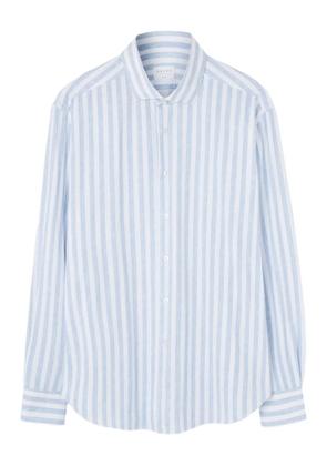 Xacus striped long-sleeved shirt - Blue