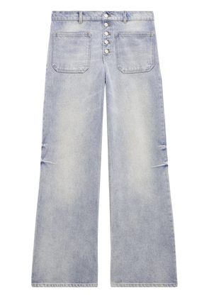 Courrèges Multiflex logo-embroidered jeans - Blue