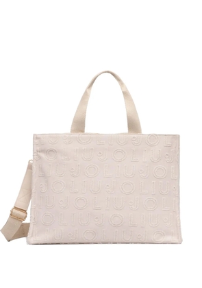 LIU JO jacquard tote bag - Neutrals