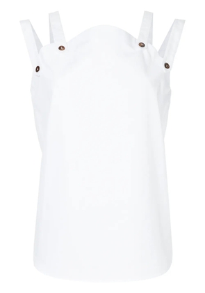 Monographie fragment sleeveless top - White