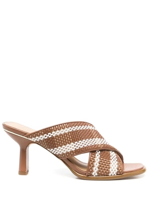 Michael Michael Kors striped mule sandals - Brown