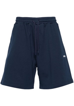 MSGM logo-print track shorts - Blue