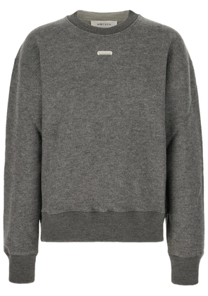 Alexander McQueen logo-plaque sweater - Grey