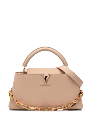 Louis Vuitton Pre-Owned 2021-2025 Grained Calfskin Capucines East West MM satchel - Brown