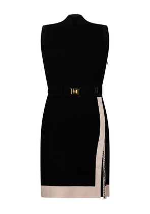 Elisabetta Franchi belted sleeveless mini dress - Black