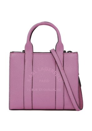 Karl Lagerfeld small logo-print tote bag - Pink