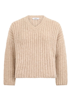 Peserico ribbed V-neck sweater - Neutrals