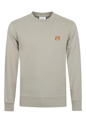 Maison Kitsuné embroidered crew-neck sweater - Green