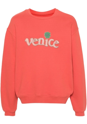 ERL Venice-patch cotton sweatshirt - Red