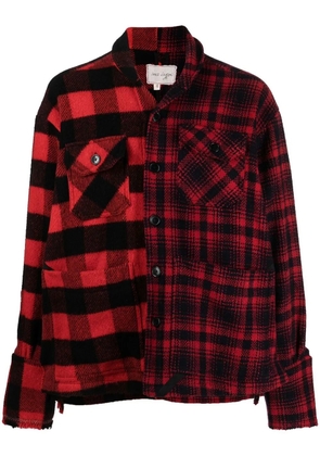Greg Lauren checked shirt jacket - Black