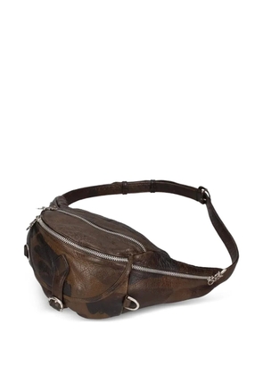 Chrome Hearts camouflage zipped belt bag - Brown