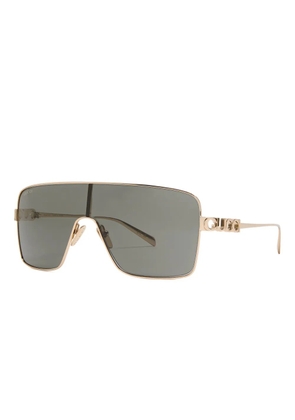 Gucci logo square-frame sunglasses - Gold