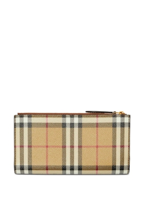 Burberry checked wallet - Neutrals