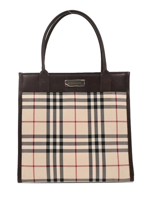 Burberry Pre-Owned 1990-2000s check tote bag - Neutrals