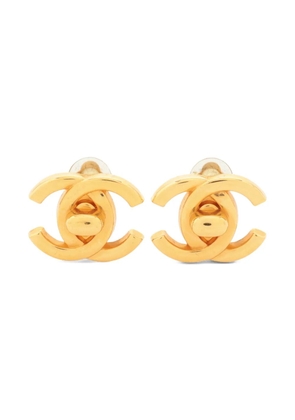 CHANEL Pre-Owned 1997 Mark clip-on earrings - Gold