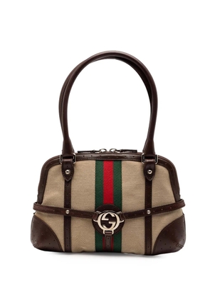 Gucci Pre-Owned 2000-2015 Canvas Web Reins shoulder bag - Brown