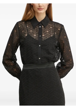 Karl Lagerfeld lace buttoned shirt - Black